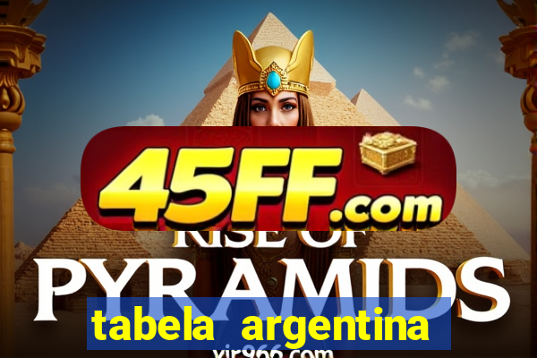 tabela argentina torneo betano